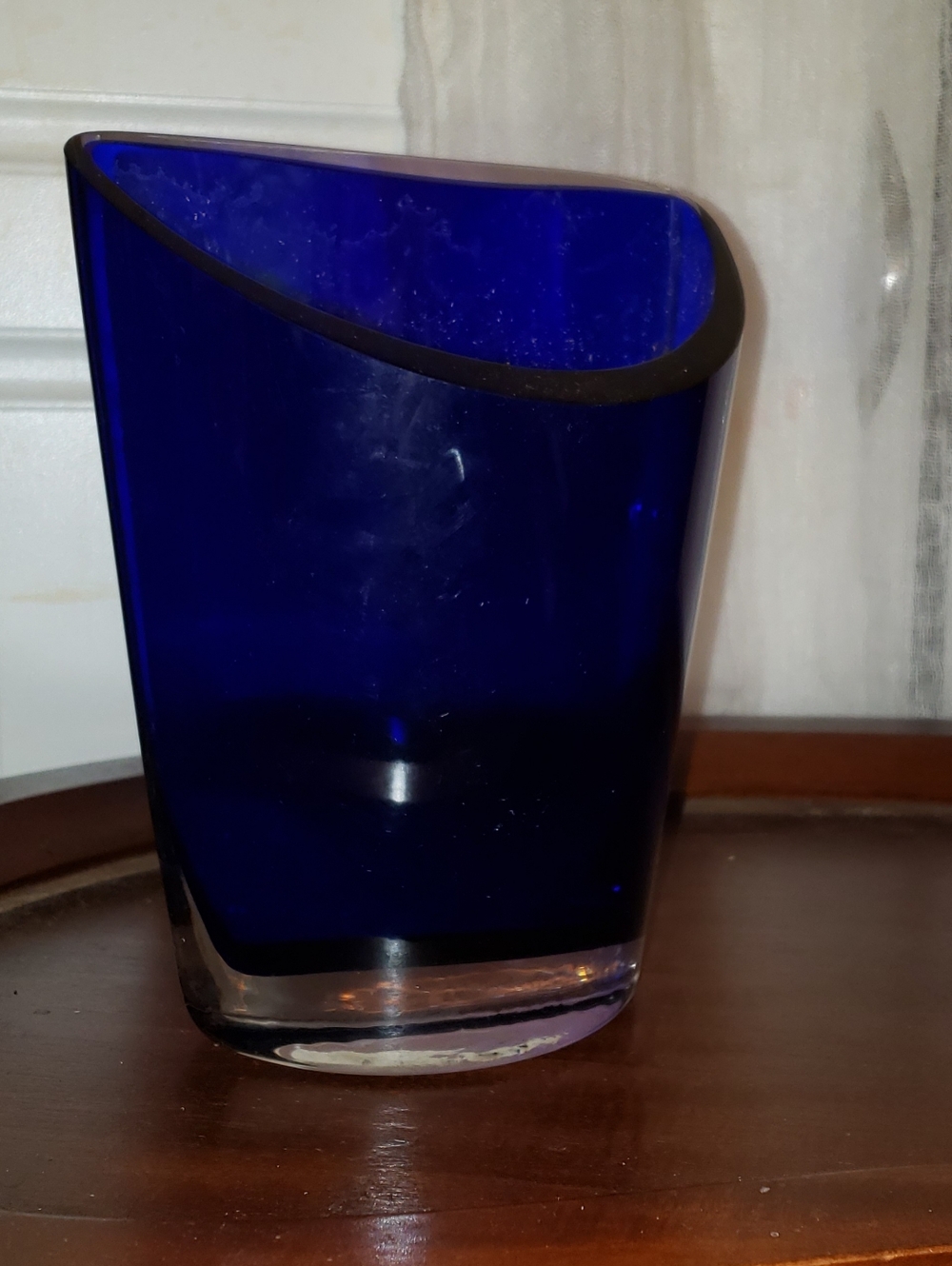 Smile Mouth Cobalt Blue Vase